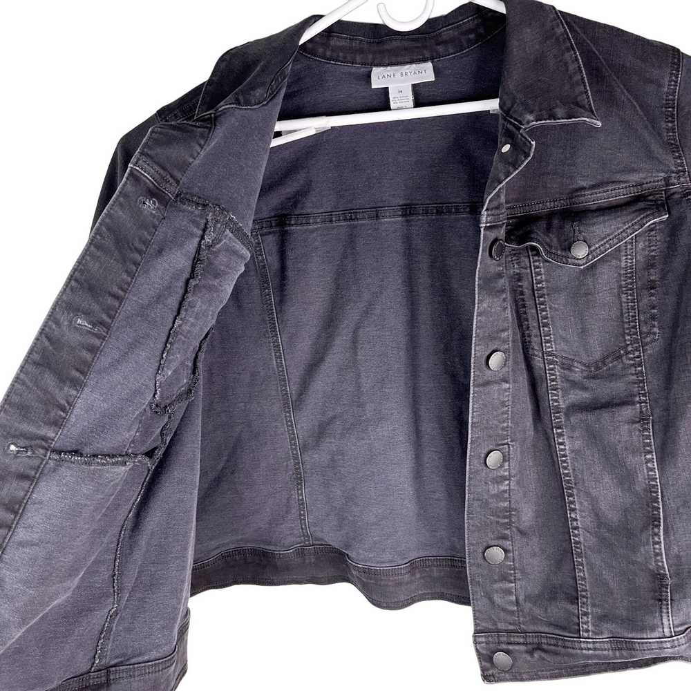 Other Lane Bryant Denim Jean Jacket 28 Black - image 7