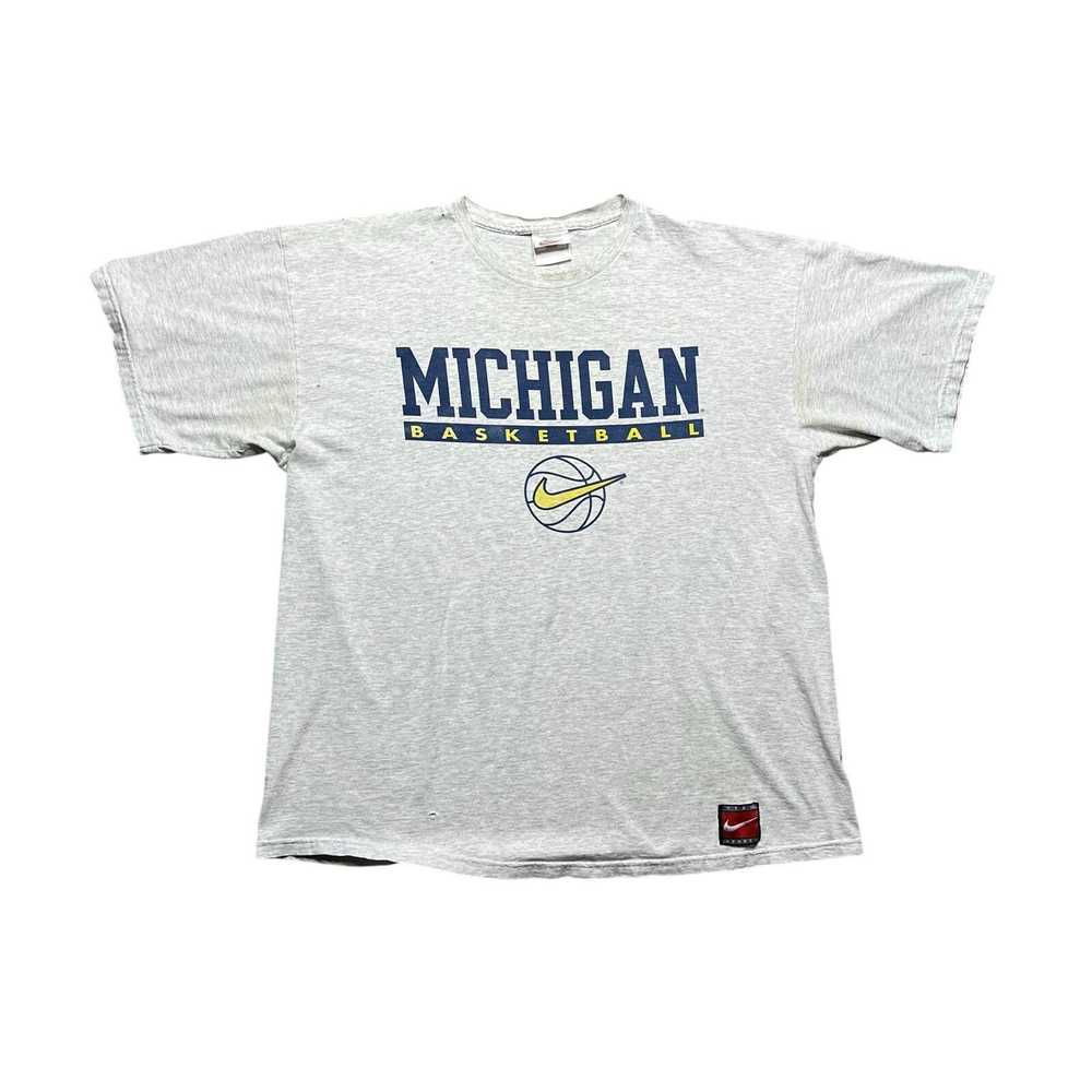 Nike Vintage 90s Nike Michigan Basketball T-Shirt… - image 1