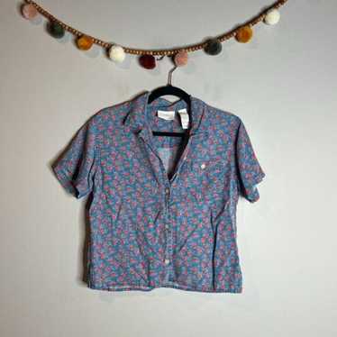 Vintage Liz Claiborne floral button down shirt - image 1