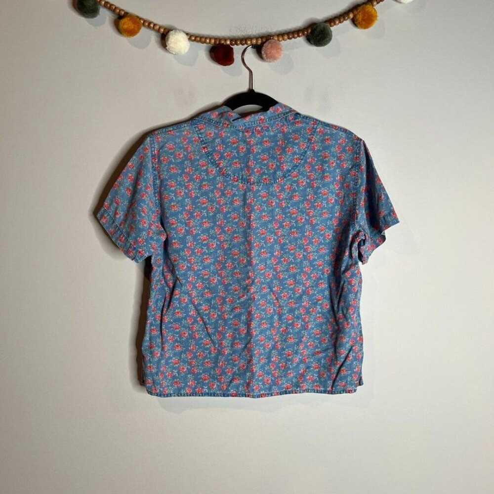 Vintage Liz Claiborne floral button down shirt - image 4