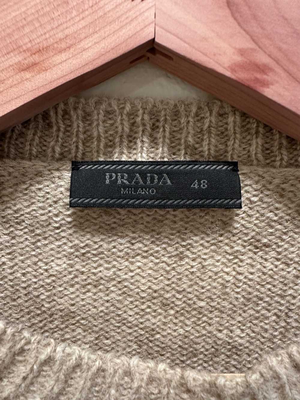 Prada Fine knit wool crewneck sweater - image 4