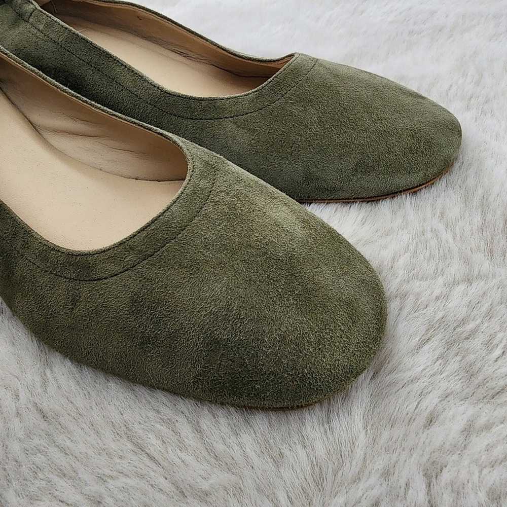 Everlane Day Heel Olive Green Suede Leather - image 11