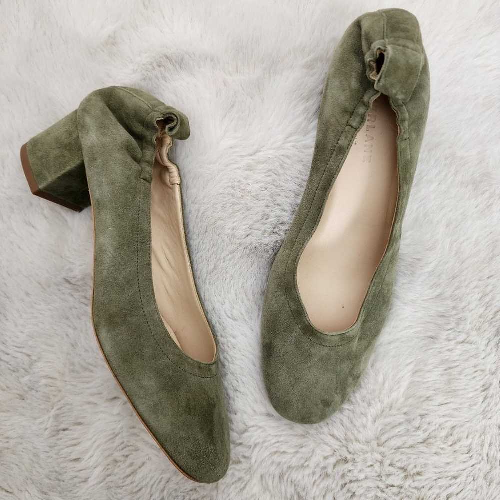 Everlane Day Heel Olive Green Suede Leather - image 1