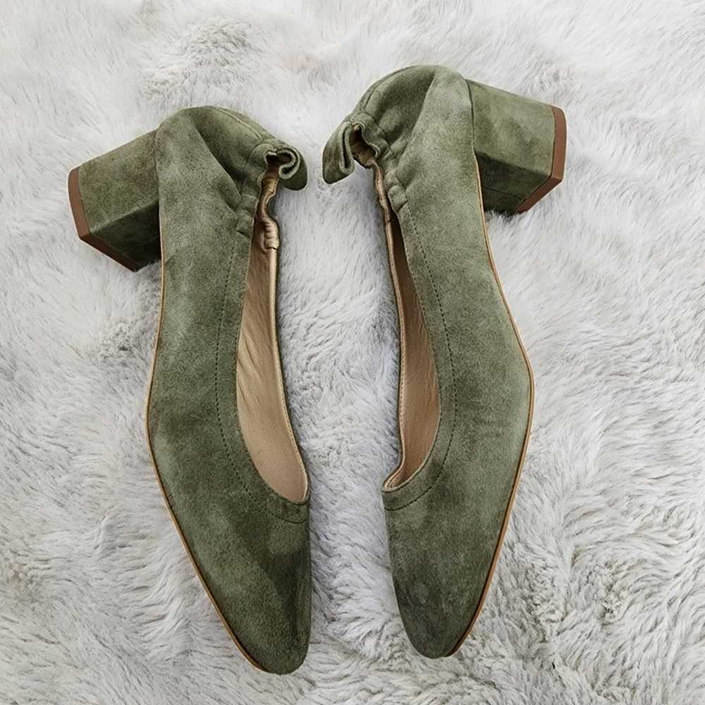 Everlane Day Heel Olive Green Suede Leather - image 2