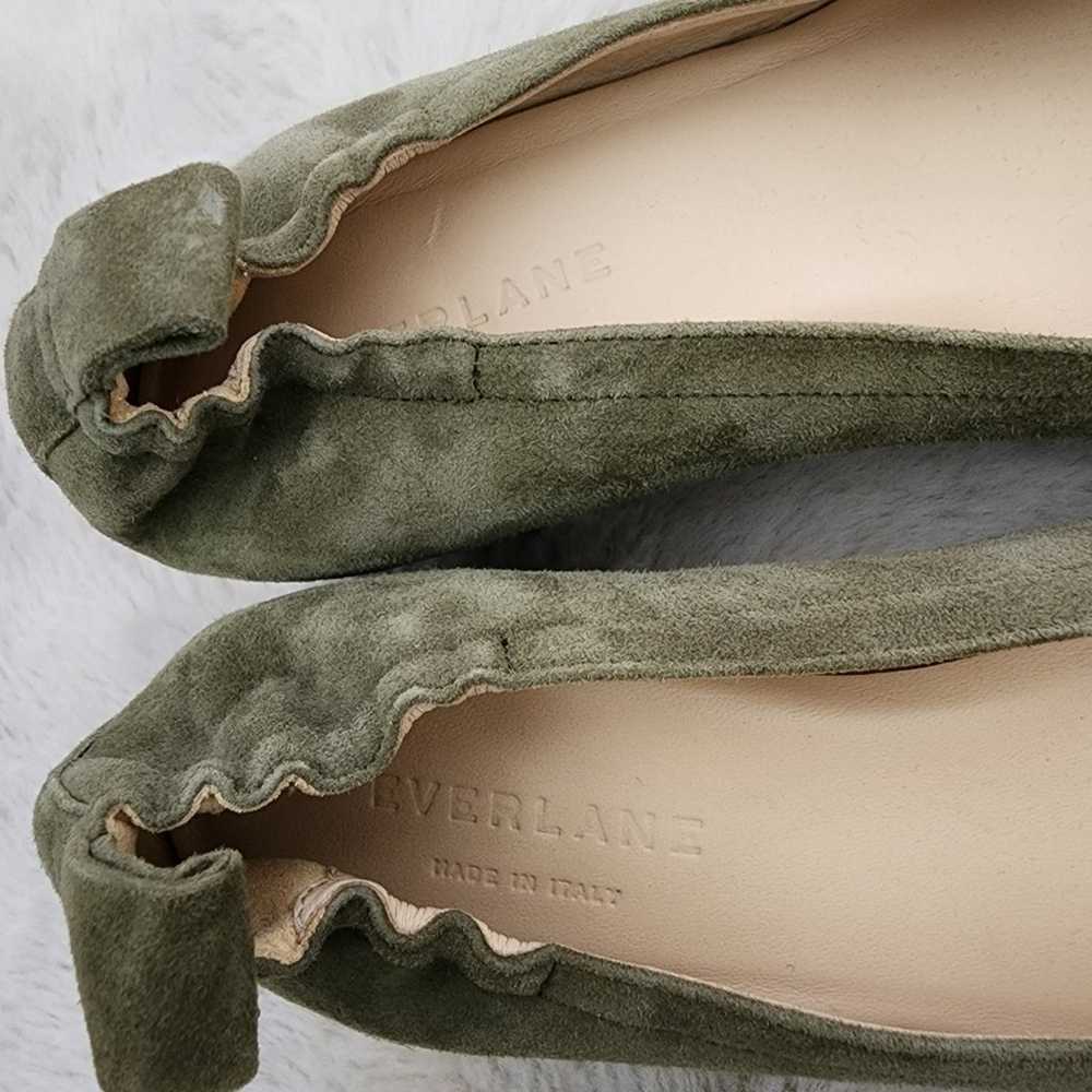 Everlane Day Heel Olive Green Suede Leather - image 6