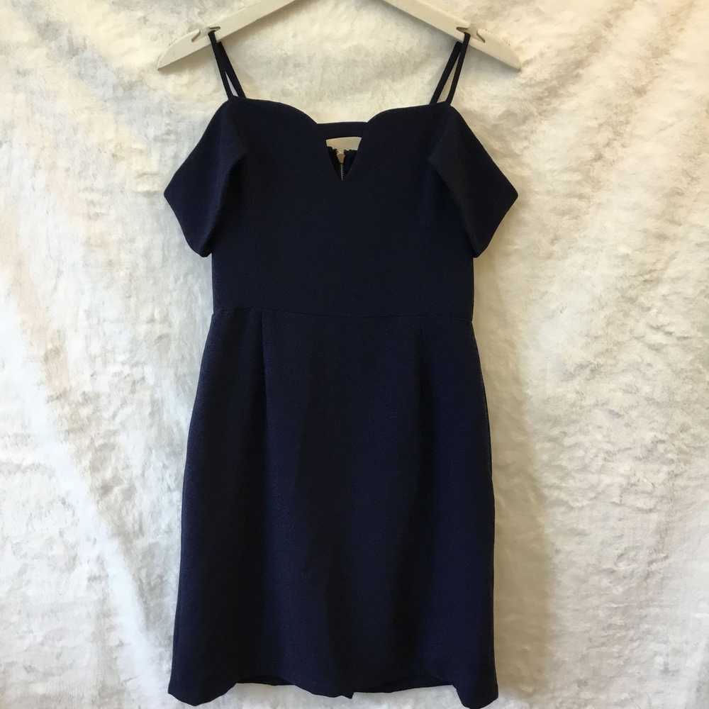 Other Storee Navy Blue Off Shoulder Strap Zip Up … - image 10