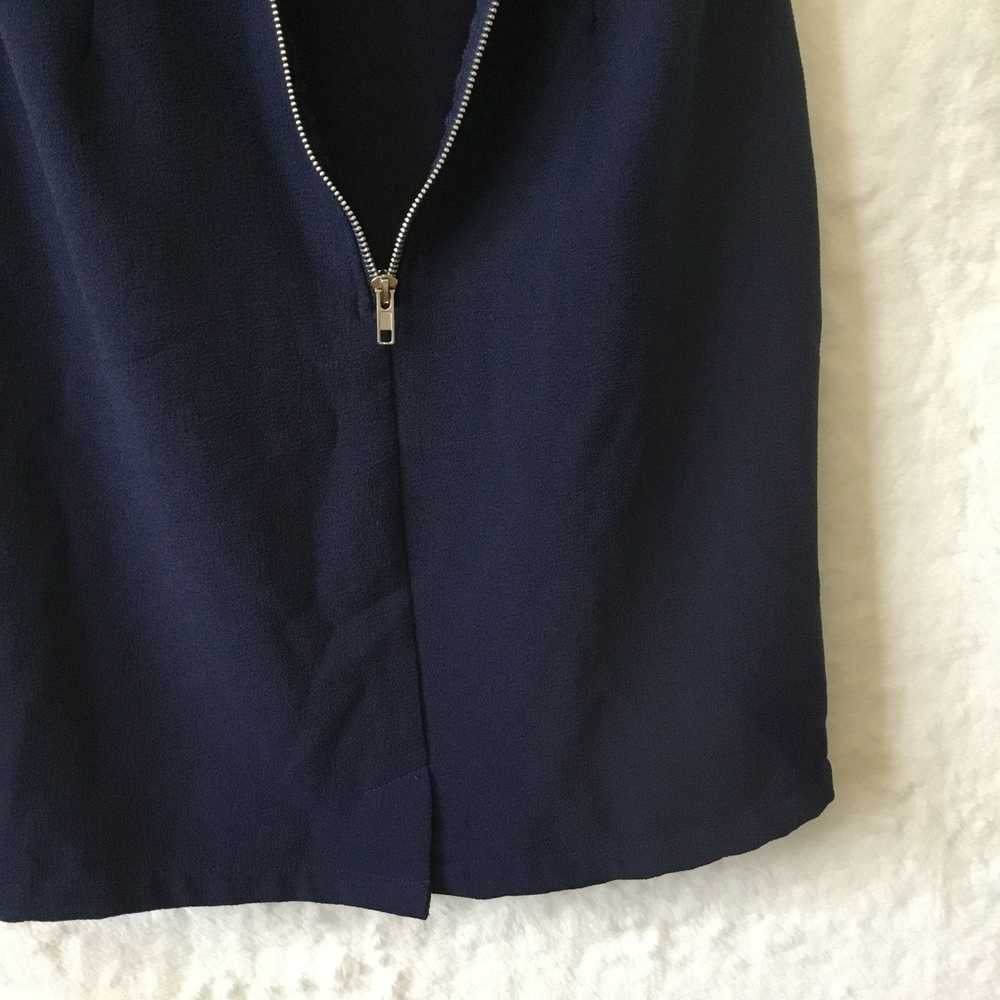 Other Storee Navy Blue Off Shoulder Strap Zip Up … - image 11