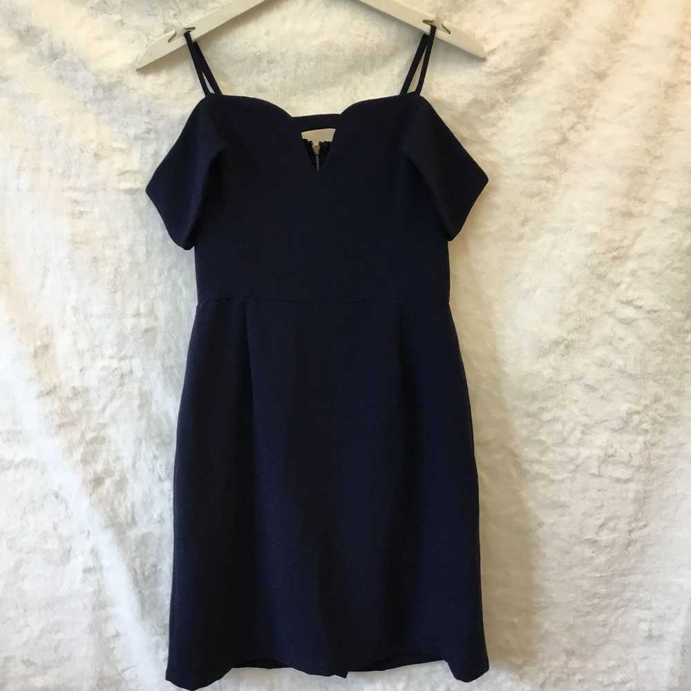 Other Storee Navy Blue Off Shoulder Strap Zip Up … - image 5