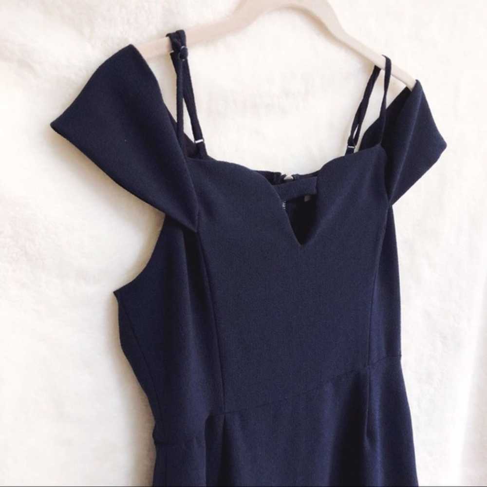 Other Storee Navy Blue Off Shoulder Strap Zip Up … - image 8