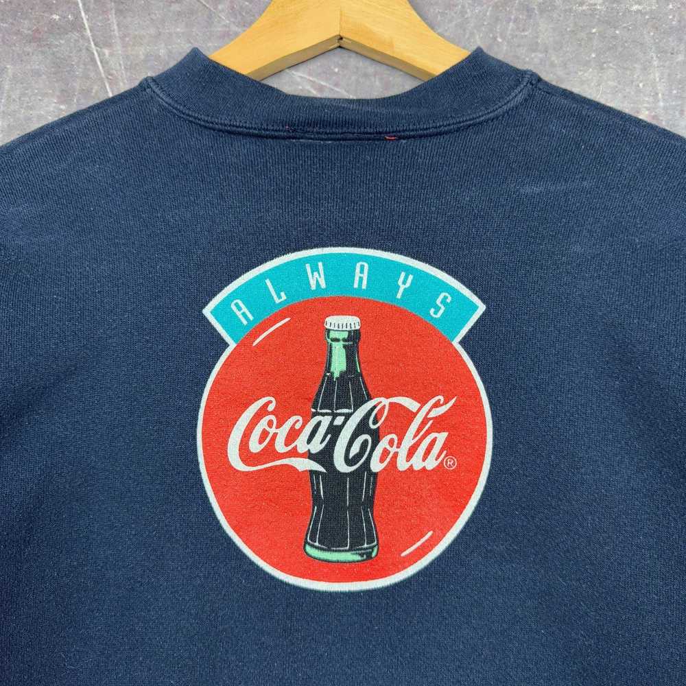 Streetwear × Tultex × Vintage 1995 Navy Blue Coca… - image 4