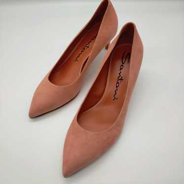 Unused Santoni Pumps 24 Pink Pointed Toe - image 1