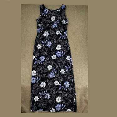 Dressbarn Floral Maxi Dress Sleeveless Polyester … - image 1