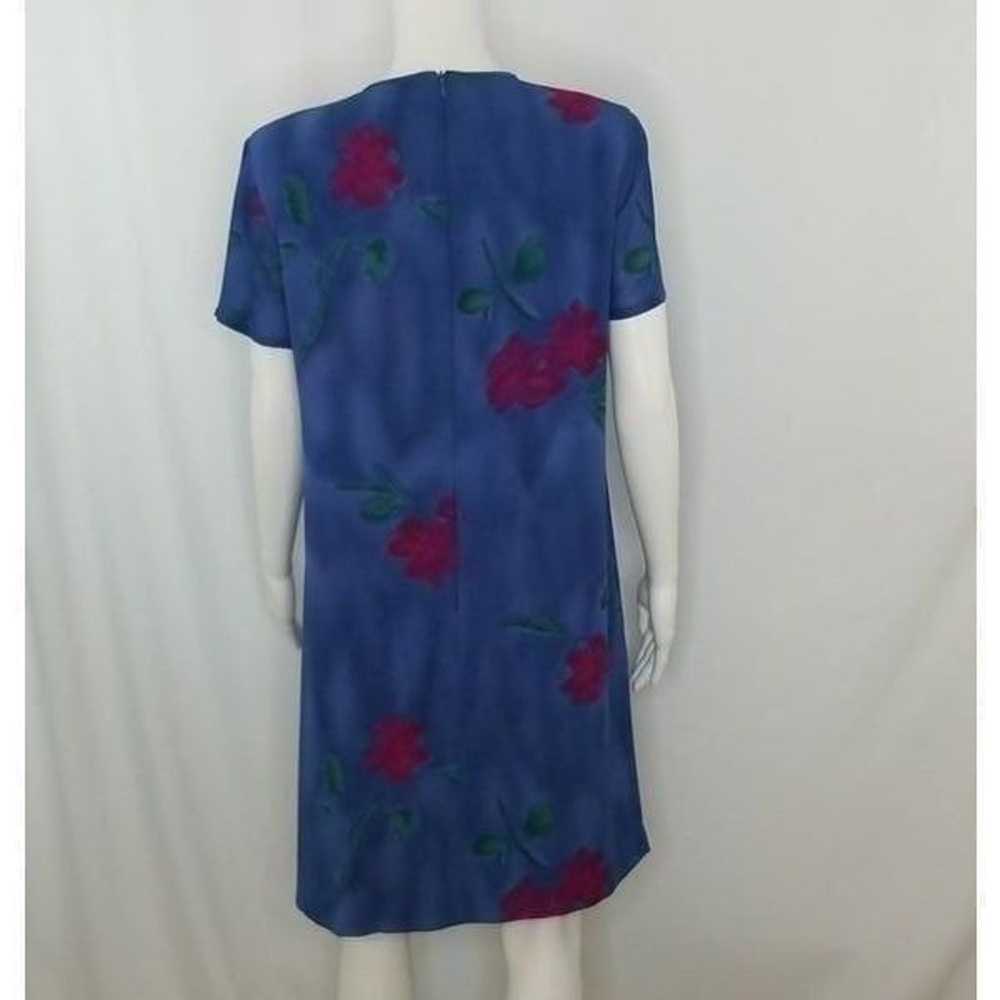 Evan Picone Blue Floral Dress - image 4