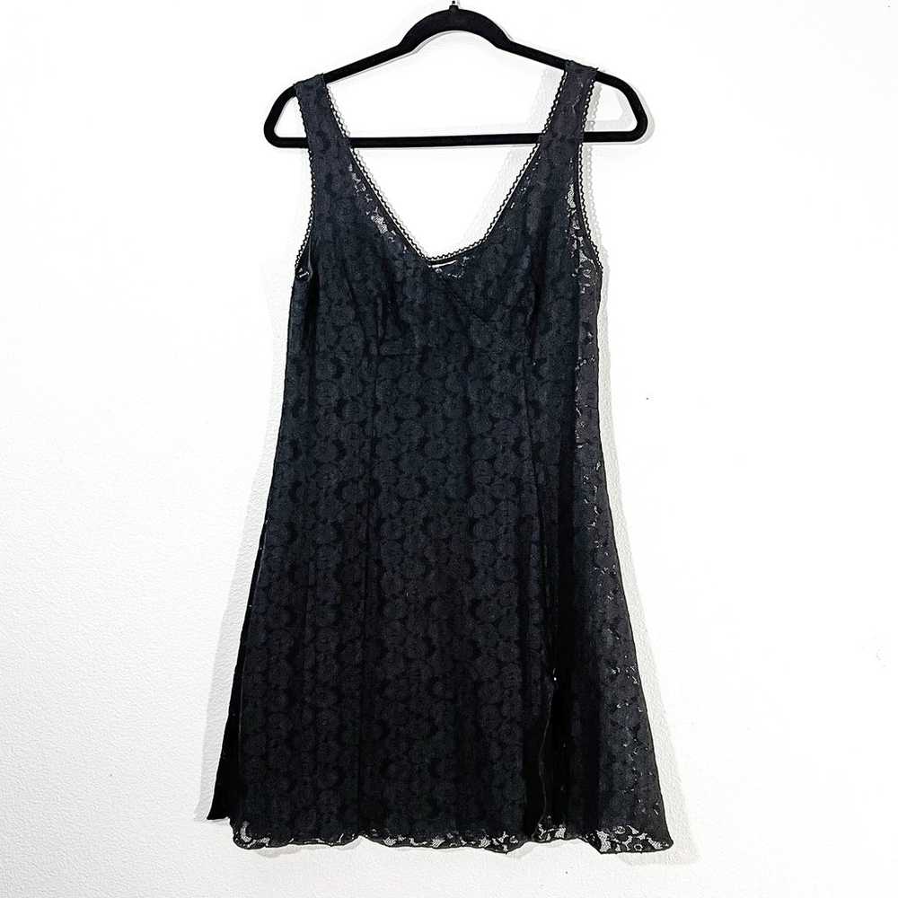 Unbranded Lace Babydoll Dress Womens M Sheer Dark… - image 1