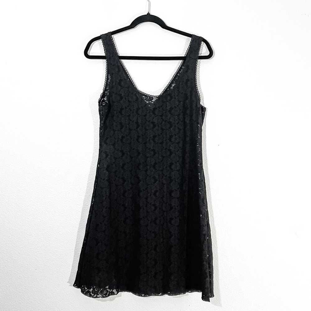 Unbranded Lace Babydoll Dress Womens M Sheer Dark… - image 4