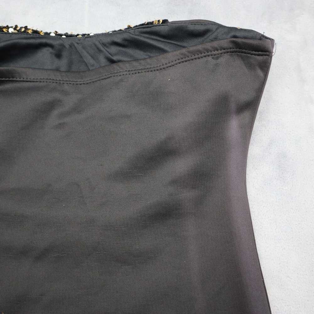 Kim Cine Dress Womens M Black Gold Strapless Sequ… - image 11