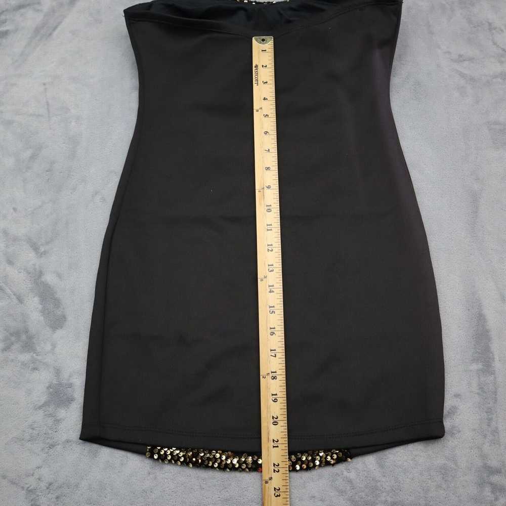 Kim Cine Dress Womens M Black Gold Strapless Sequ… - image 4