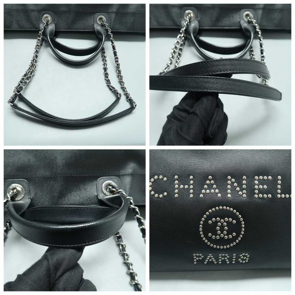 Chanel Deauville leather satchel - image 11