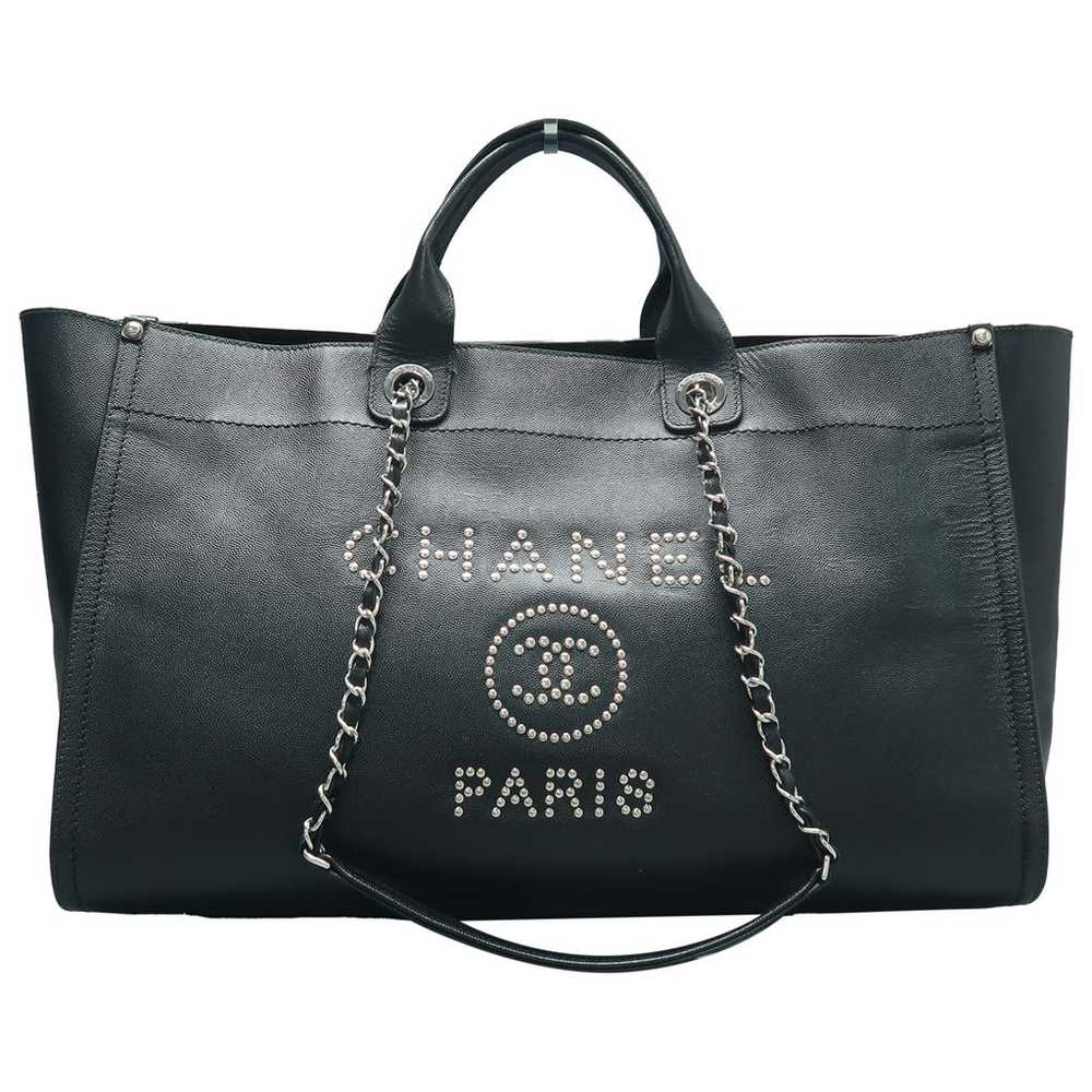 Chanel Deauville leather satchel - image 1