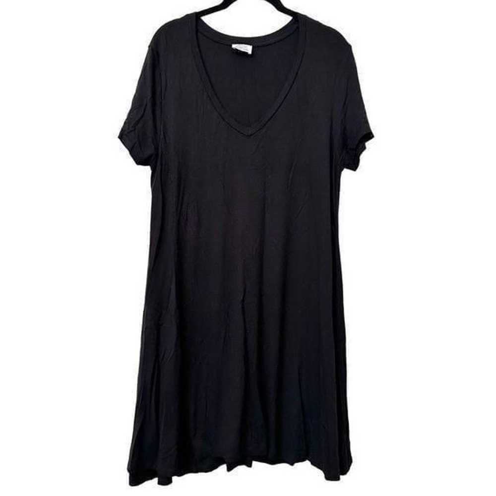 Zara Trafaluc V-neck Short Sleeve Jersey Knit Str… - image 1