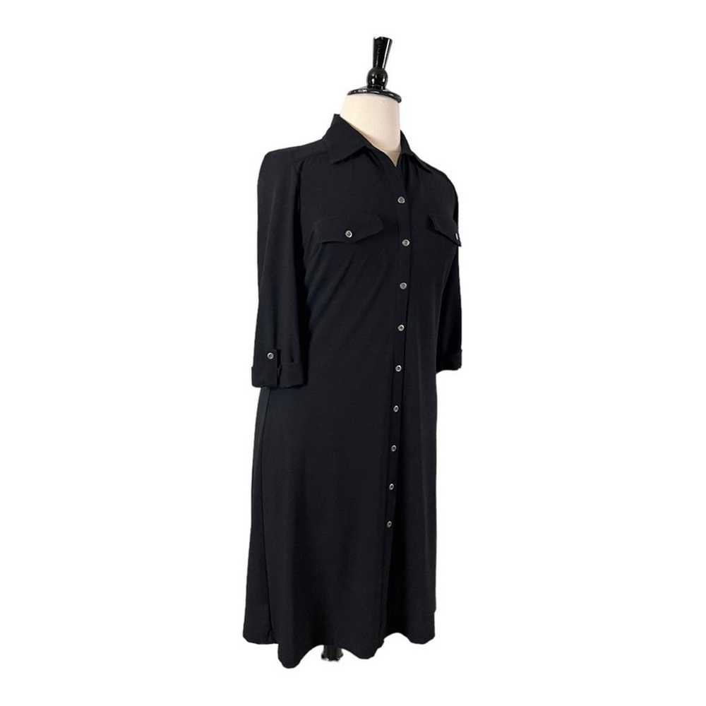 Studio One Midi Shirtdress Button Up 3/4 Sleeves … - image 3