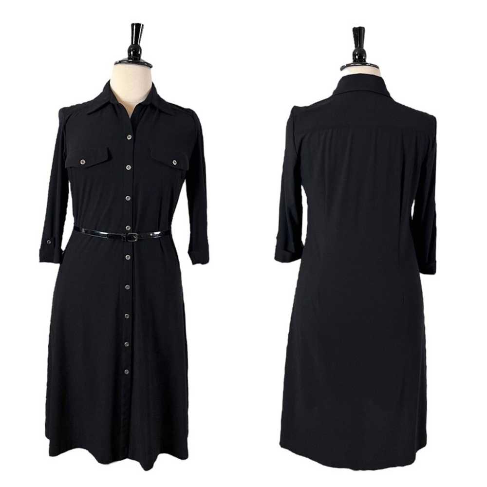 Studio One Midi Shirtdress Button Up 3/4 Sleeves … - image 7