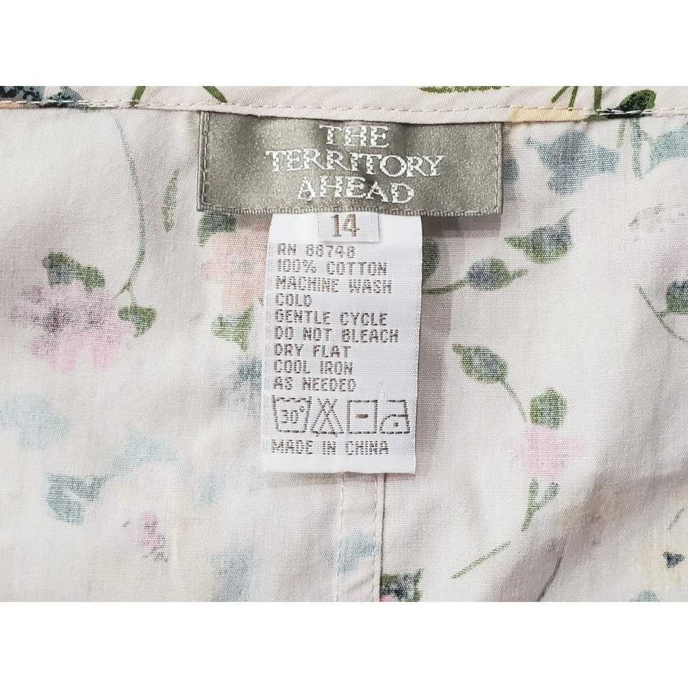 Vintage The Territory Ahead Floral Cotton Sleevel… - image 5