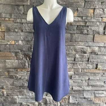 Lulus Navy Blue V Neck Sheath Dress Size Small Ray