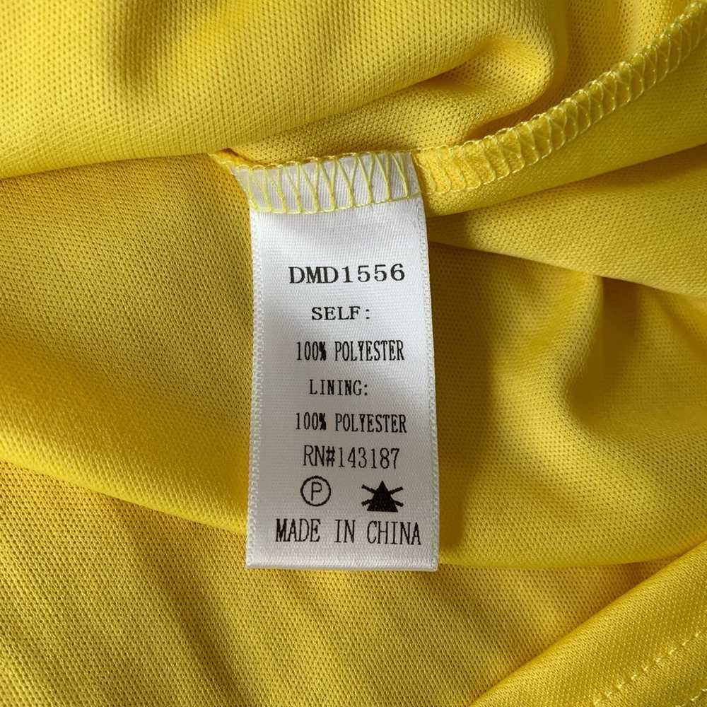 Lulus yellow pleated tiered mini dress sleeveless… - image 4