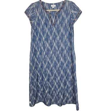 J. Jill Dress Mini Dress Tunic Dress Ikat Print D… - image 1