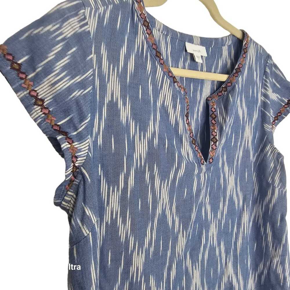 J. Jill Dress Mini Dress Tunic Dress Ikat Print D… - image 5