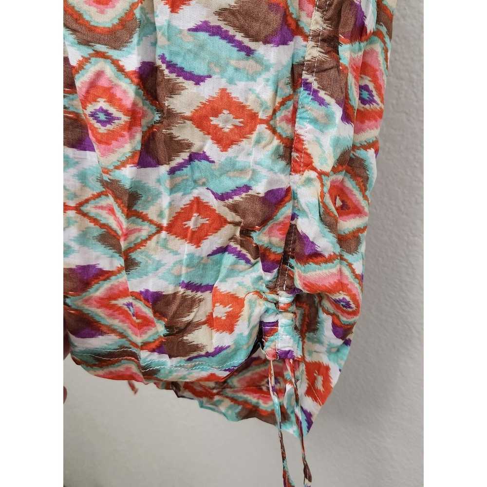 Ash & Emee Brown Teal Orange Aztec Print Straples… - image 3