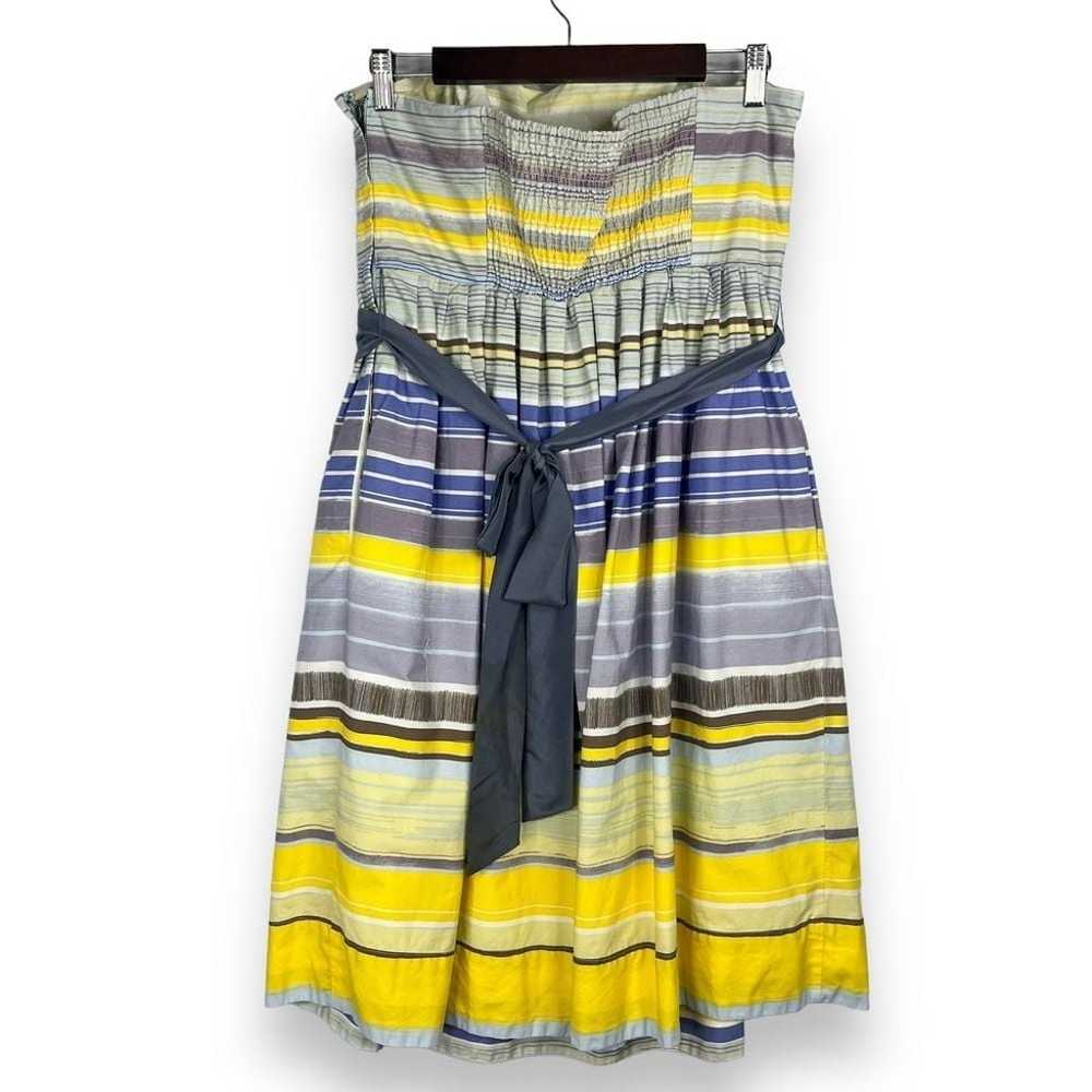 Anthropologie Maeve Dress Striped Strapless Struc… - image 2