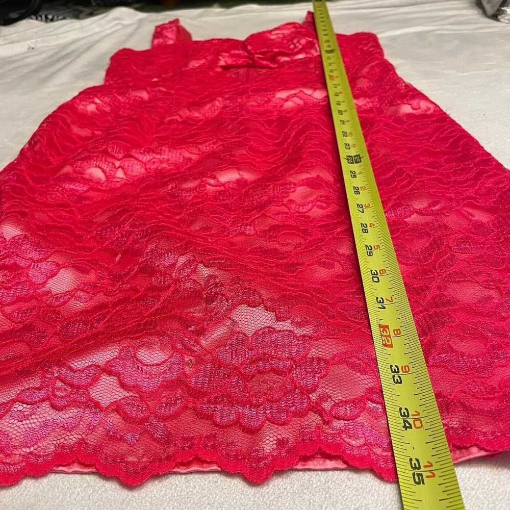 Jessica McClintock 80s vintage, pink lace, mini d… - image 12