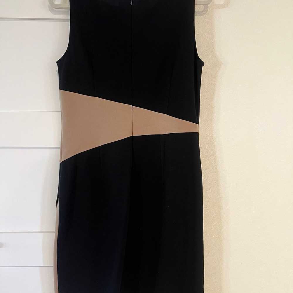 Ann Taylor Black and Tan Sleeveless A-Line Dress … - image 4