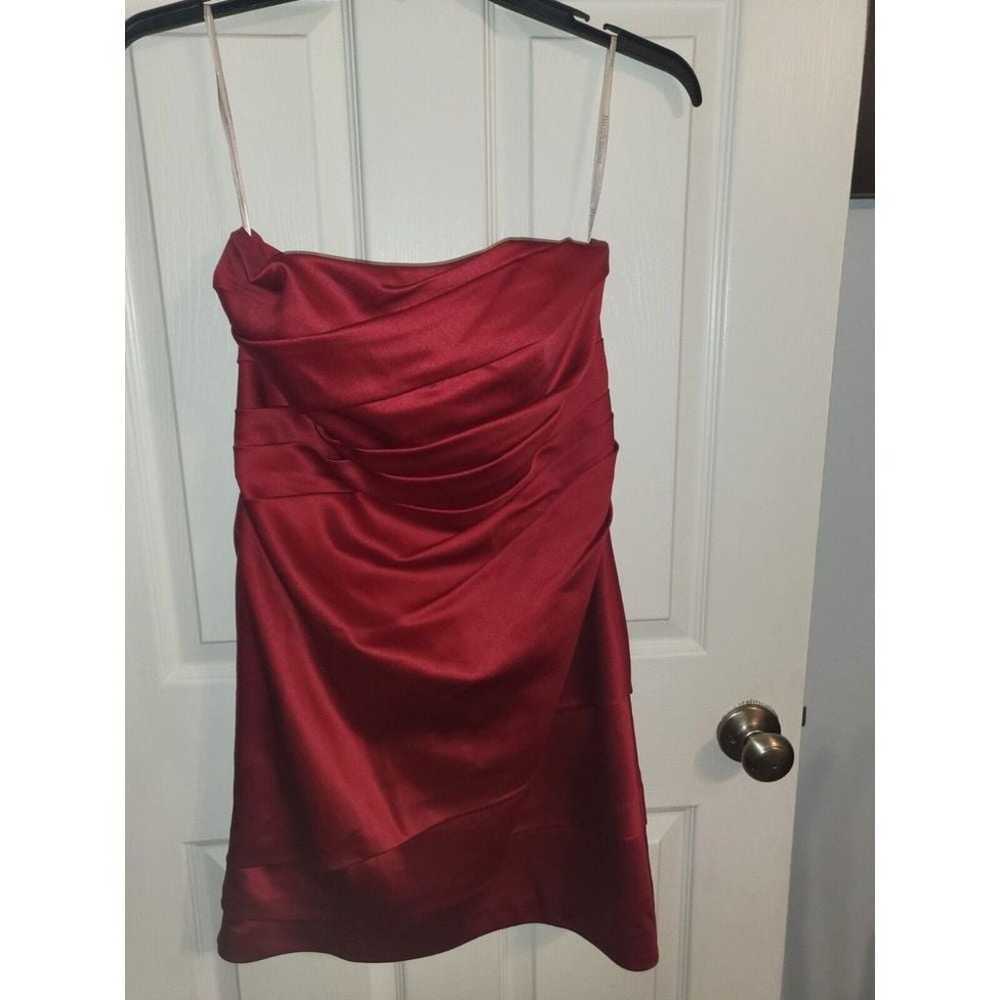 Davids Bridal Strapless Red Mini Dress Cocktail P… - image 2