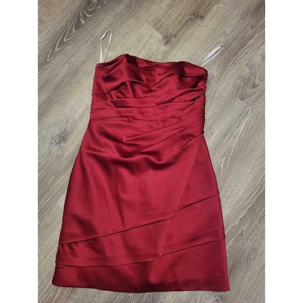 Davids Bridal Strapless Red Mini Dress Cocktail P… - image 3