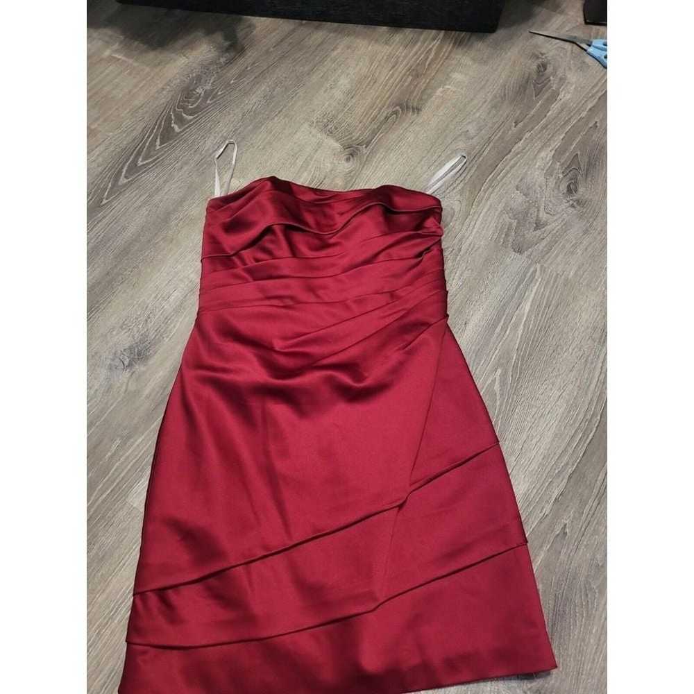 Davids Bridal Strapless Red Mini Dress Cocktail P… - image 4