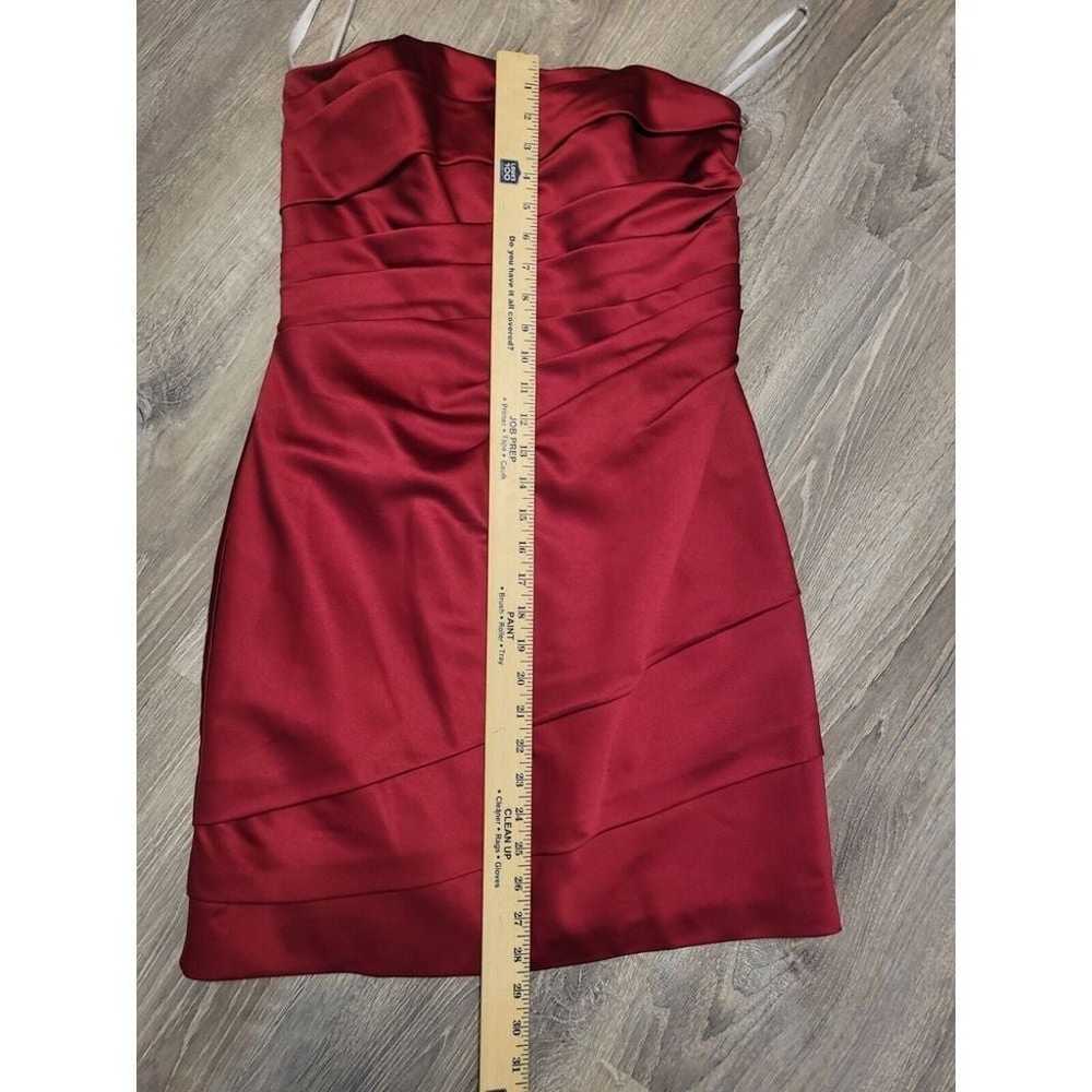 Davids Bridal Strapless Red Mini Dress Cocktail P… - image 5