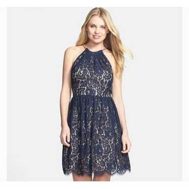 Eliza J Navy Blue Halter Dress, size 8