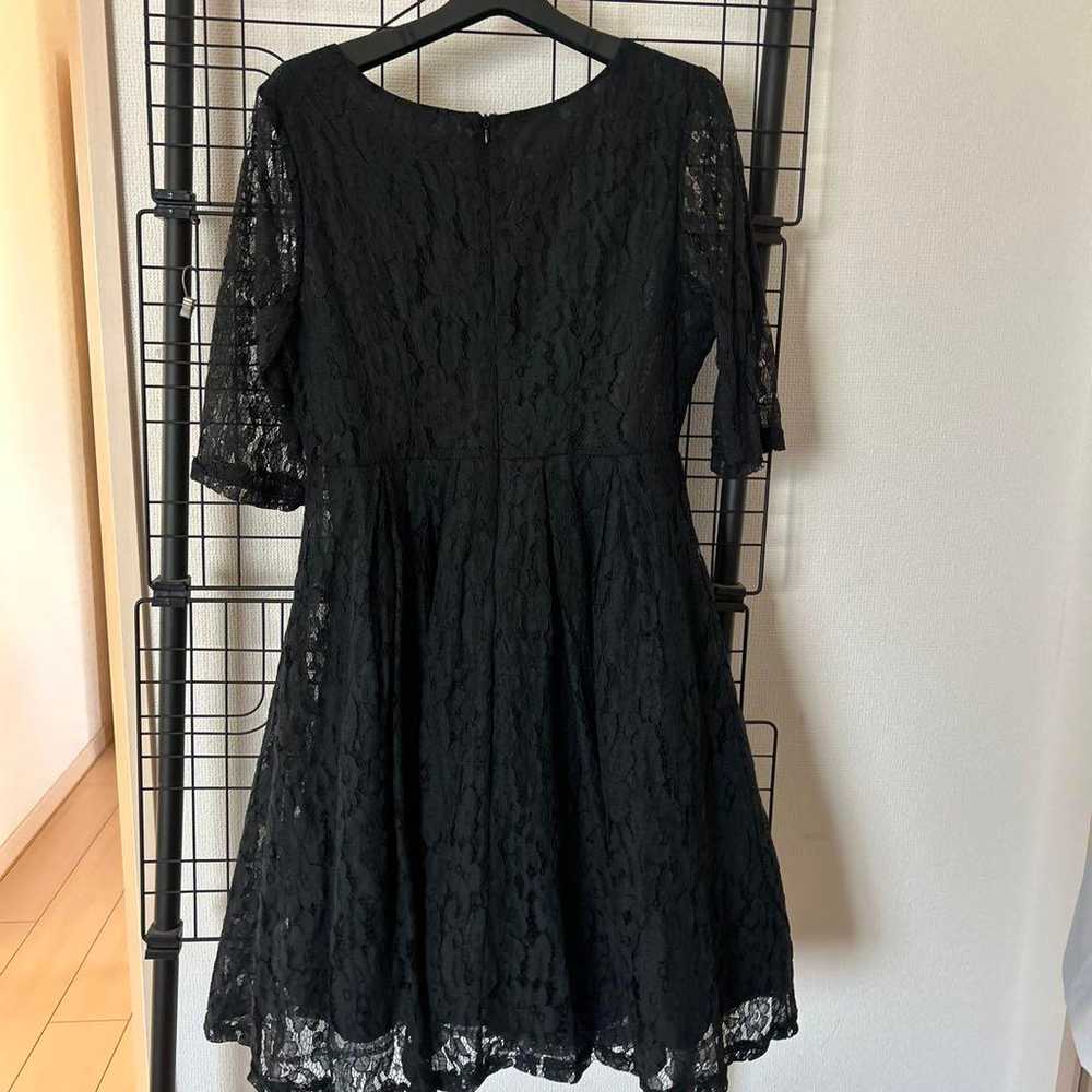 LACE LADIES Black Lace Dress Short Sleeve - image 2