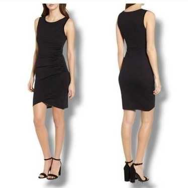 Leith Ruched Body Con Sleeveless Dress in Black Si