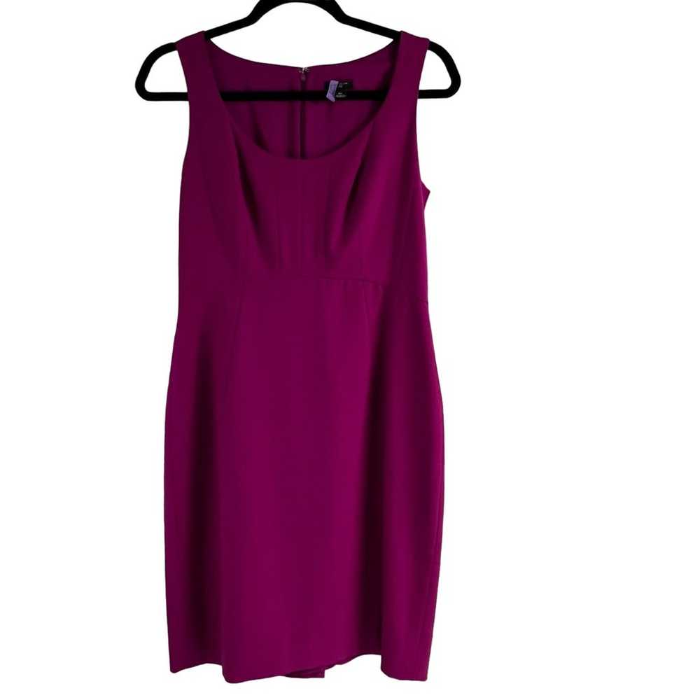 Ann Taylor Fuchsia Scoop Neck Fitted Dress Women … - image 1