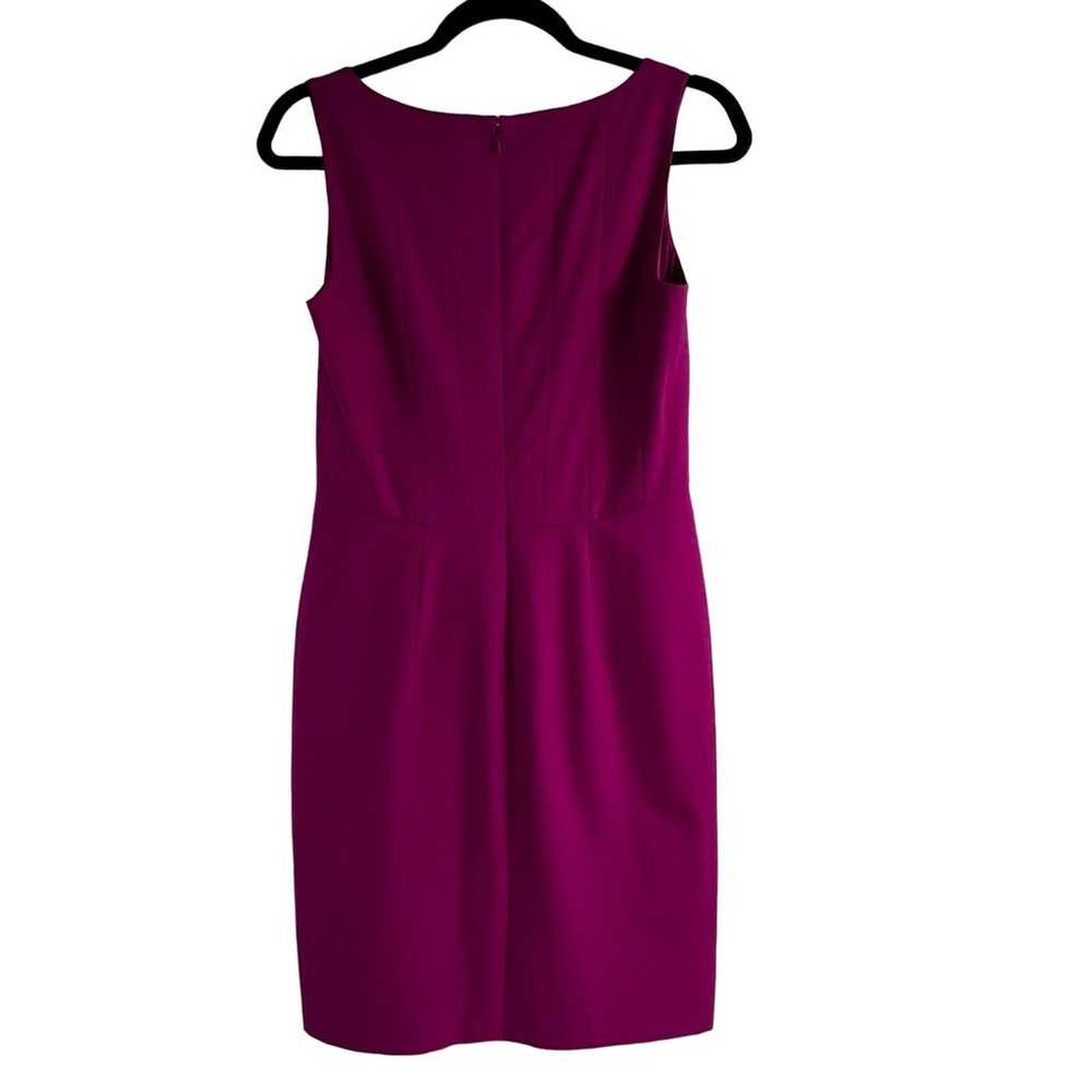 Ann Taylor Fuchsia Scoop Neck Fitted Dress Women … - image 2