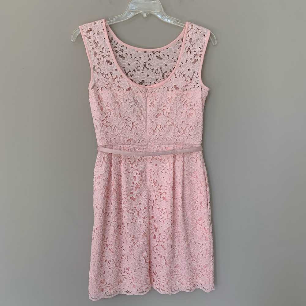 White House Black Market pink lace midi sleeveles… - image 2