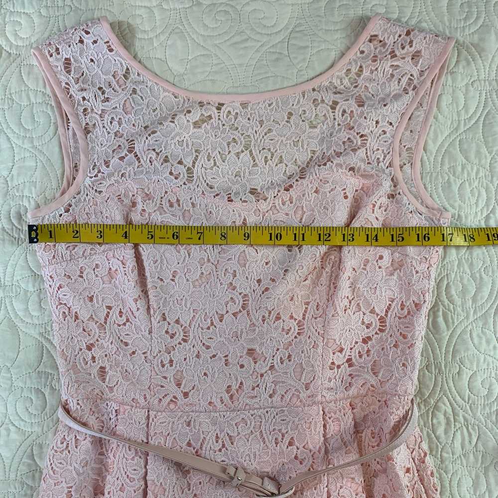 White House Black Market pink lace midi sleeveles… - image 9