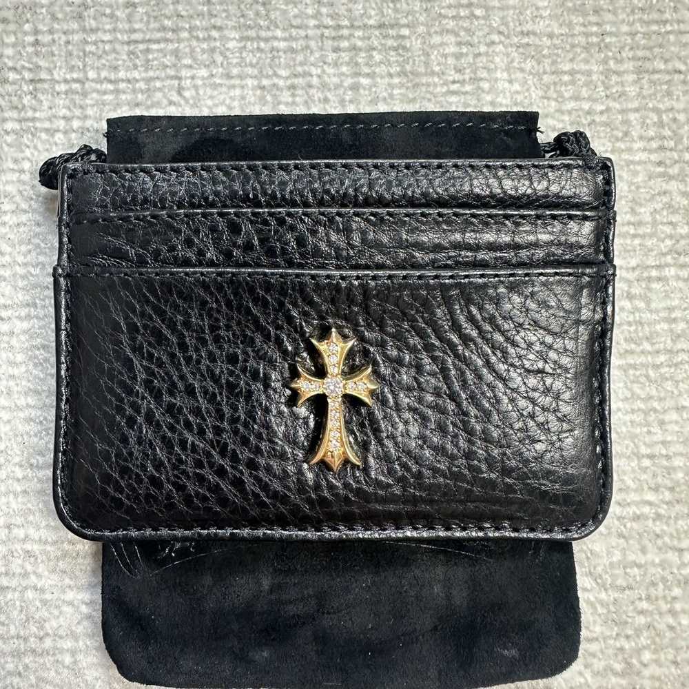 Chrome Hearts Chrome Hearts 22k Tiny Cross with D… - image 2