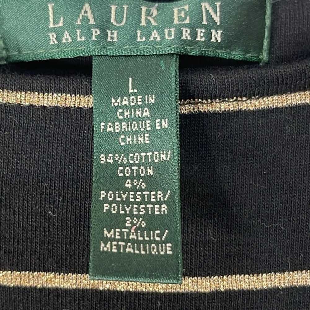 Lauren Ralph Lauren Black Preppy Cotton Blend Dre… - image 6