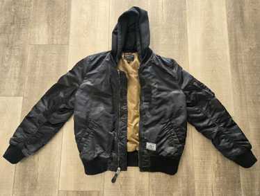 Alpha Industries Black Camo Bomber Jacket W/ Remo… - image 1