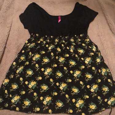 Pure Energy Black Yellow Dress 2X - image 1